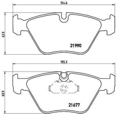 Jogo de 4 pastilhas de freio BREMBO P 06 065