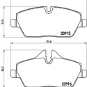 Jogo de 4 pastilhas de freio BREMBO P 06 067