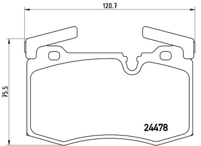 Jogo de 4 pastilhas de freio BREMBO P 06 068