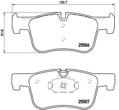 Jogo de 4 pastilhas de freio BREMBO P 06 070