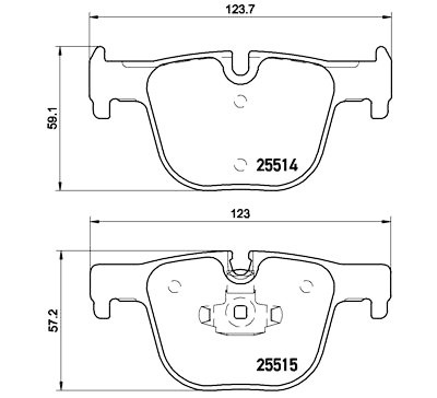 Jogo de 4 pastilhas de freio BREMBO P 06 072