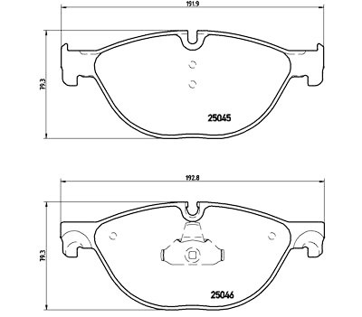 Jogo de 4 pastilhas de freio BREMBO P 06 076