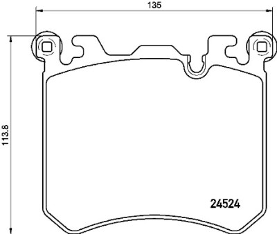 Jogo de 4 pastilhas de freio BREMBO P 06 077