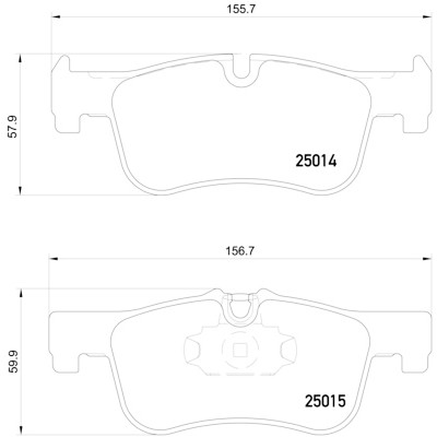 Jogo de 4 pastilhas de freio BREMBO P 06 078
