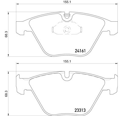 Jogo de 4 pastilhas de freio BREMBO P 06 081