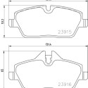 Jogo de 4 pastilhas de freio BREMBO P 06 091