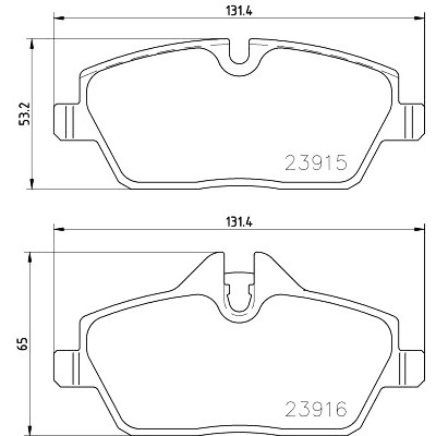 Jogo de 4 pastilhas de freio BREMBO P 06 091