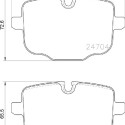 Jogo de 4 pastilhas de freio BREMBO P 06 101