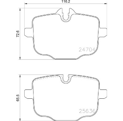 Jogo de 4 pastilhas de freio BREMBO P 06 101