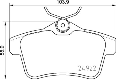 Jogo de 4 pastilhas de freio BREMBO P 06 102
