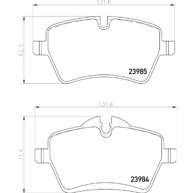 Jogo de 4 pastilhas de freio BREMBO P 06 104