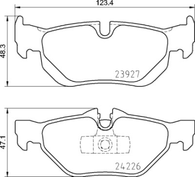Jogo de 4 pastilhas de freio BREMBO P 06 105