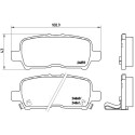 Jogo de 4 pastilhas de freio BREMBO P 07 001