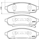 Jogo de 4 pastilhas de freio BREMBO P 07 003