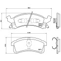 Jogo de 4 pastilhas de freio BREMBO P 07 004