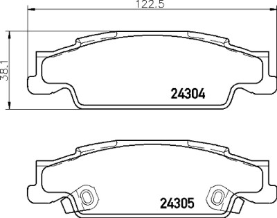 Jogo de 4 pastilhas de freio BREMBO P 09 007