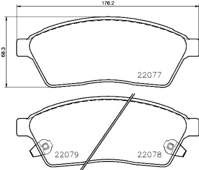 Conjunto de 4 pastilhas de freio BREMBO P 09 009