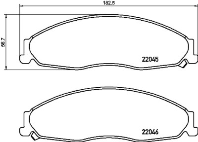 Jogo de 4 pastilhas de freio BREMBO P 09 011