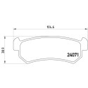Jogo de 4 pastilhas de freio BREMBO P 10 001