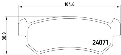 Jogo de 4 pastilhas de freio BREMBO P 10 001