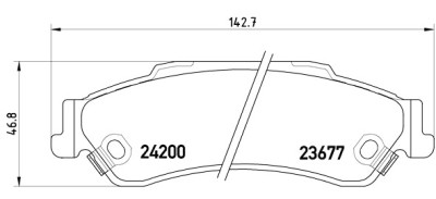 Jogo de 4 pastilhas de freio BREMBO P 10 002