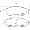 Jogo de 4 pastilhas de freio BREMBO P 10 006