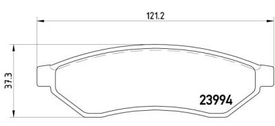 Jogo de 4 pastilhas de freio BREMBO P 10 008