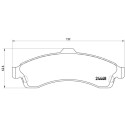 Jogo de 4 pastilhas de freio BREMBO P 10 009