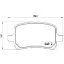 Jogo de 4 pastilhas de freio BREMBO P 10 014