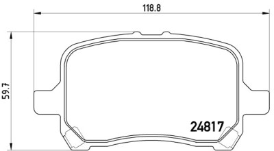 Jogo de 4 pastilhas de freio BREMBO P 10 014