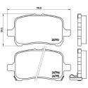 Jogo de 4 pastilhas de freio BREMBO P 10 015