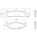 Jogo de 4 pastilhas de freio BREMBO P 11 001