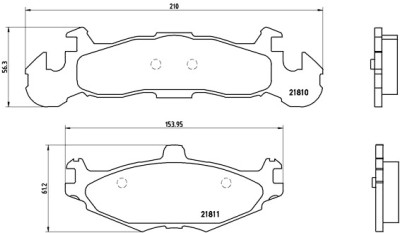 Jogo de 4 pastilhas de freio BREMBO P 11 001