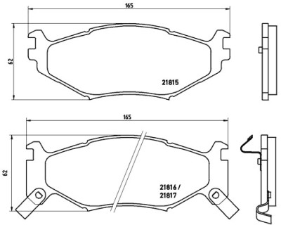 Jogo de 4 pastilhas de freio BREMBO P 11 007