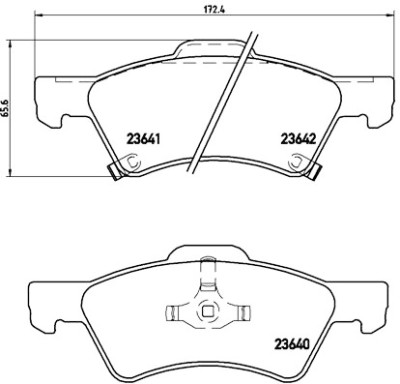 Jogo de 4 pastilhas de freio BREMBO P 11 015