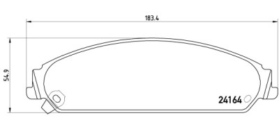 Jogo de 4 pastilhas de freio BREMBO P 11 017