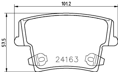 Jogo de 4 pastilhas de freio BREMBO P 11 018
