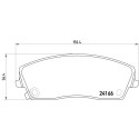 Jogo de 4 pastilhas de freio BREMBO P 11 019