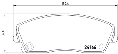 Jogo de 4 pastilhas de freio BREMBO P 11 019