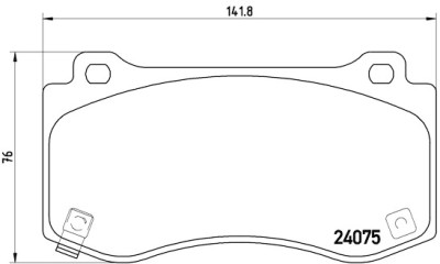 Jogo de 4 pastilhas de freio BREMBO P 11 023