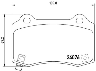 Jogo de 4 pastilhas de freio BREMBO P 11 024