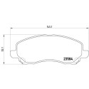 Jogo de 4 pastilhas de freio BREMBO P 11 026