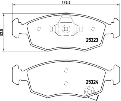 Jogo de 4 pastilhas de freio BREMBO P 11 031