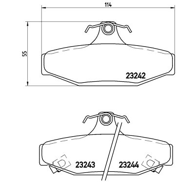 Jogo de 4 pastilhas de freio BREMBO P 15 004