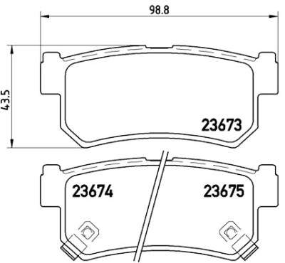 Jogo de 4 pastilhas de freio BREMBO P 15 010