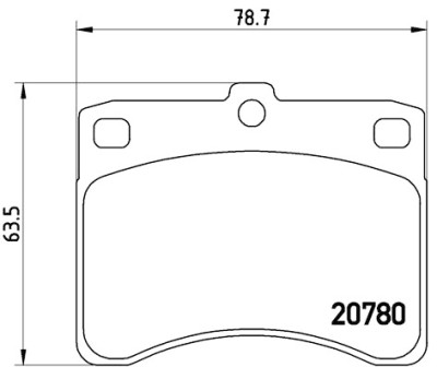 Jogo de 4 pastilhas de freio BREMBO P 16 003