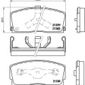 Jogo de 4 pastilhas de freio BREMBO P 16 005