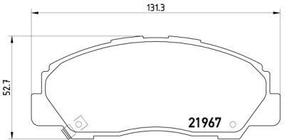 Jogo de 4 pastilhas de freio BREMBO P 16 010
