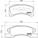 Jogo de 4 pastilhas de freio BREMBO P 16 011