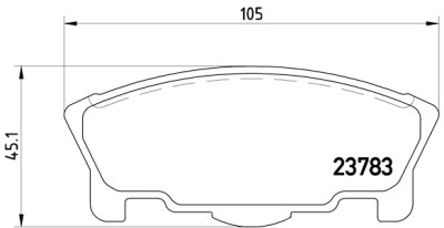 Jogo de 4 pastilhas de freio BREMBO P 16 014